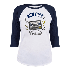 New York Yankees Mixtape 3/4 Navy Blue Sleeve Raglan
