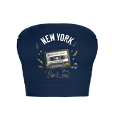 New York Yankees Mixtape Crop Tube Top
