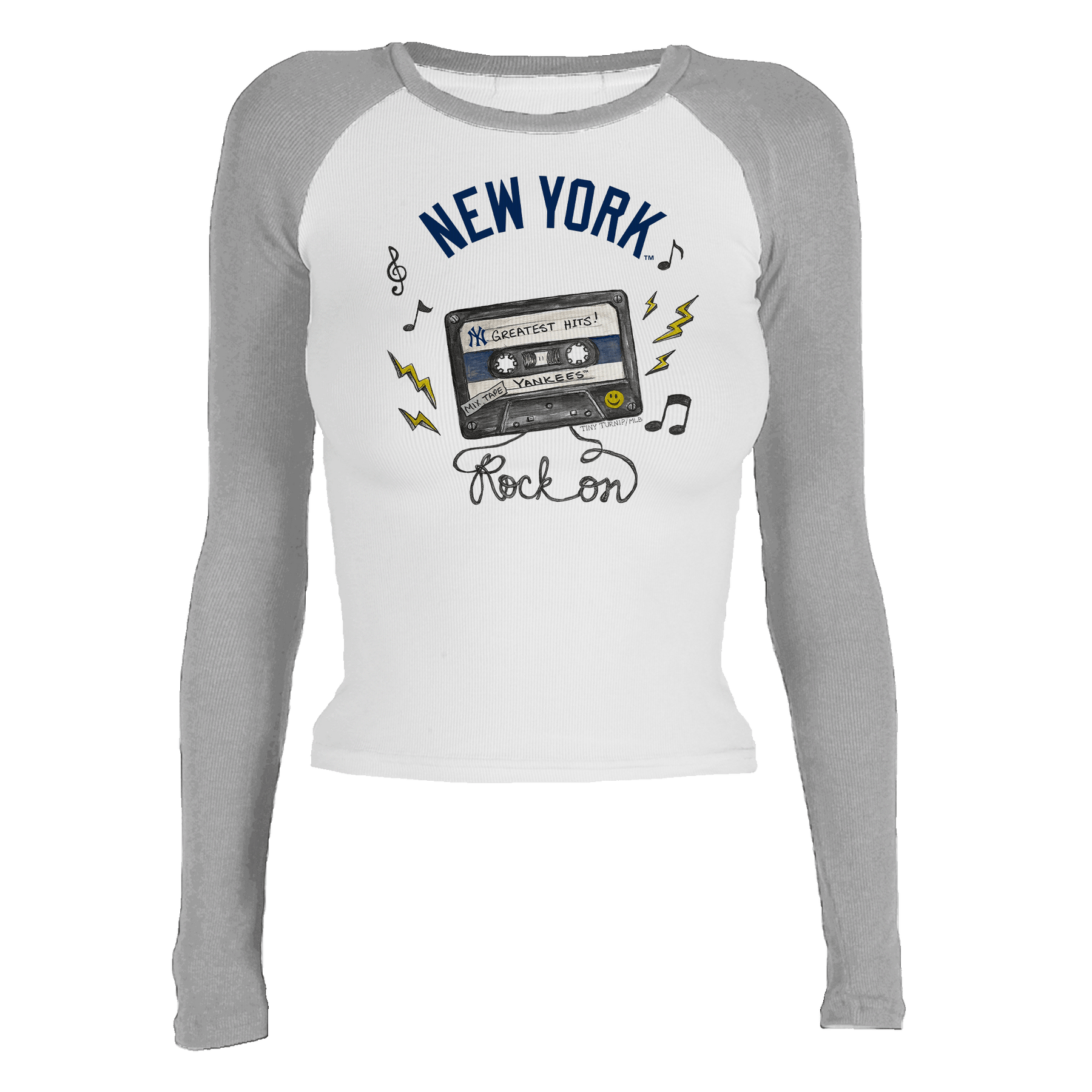 New York Yankees Mixtape Roxy Raglan Long Sleeve