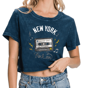 New York Yankees Mixtape Vintage Crop Tee - Tiny Turnip