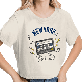 New York Yankees Mixtape Vintage Crop Tee - Tiny Turnip