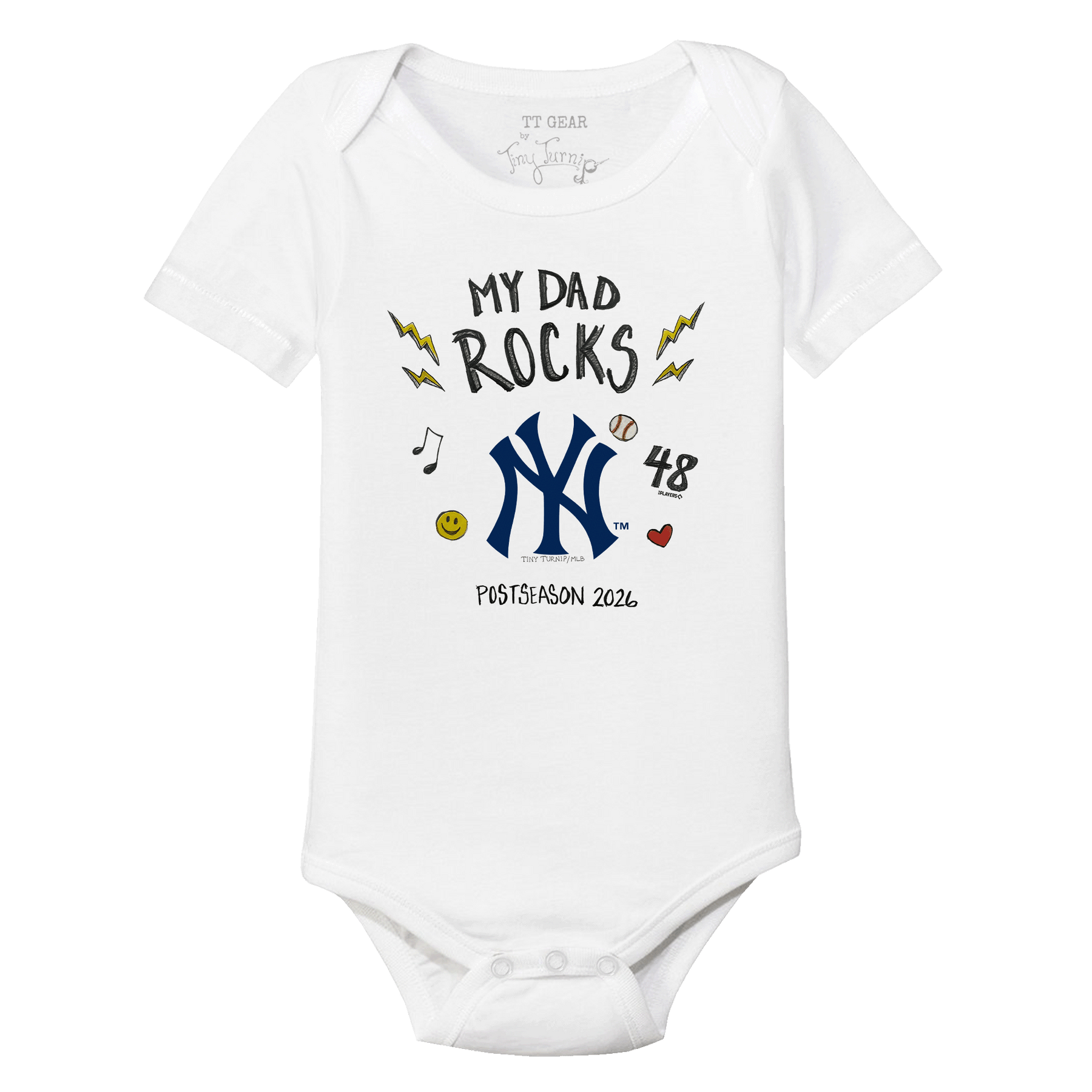 VIP New York Yankees Postseason '26 Short Sleeve Snapper - Tiny Turnip