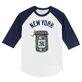 New York Yankees Pickle Jar 3/4 Navy Blue Sleeve Raglan