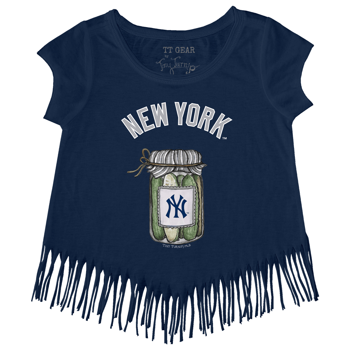 New York Yankees Pickle Jar Fringe Tee