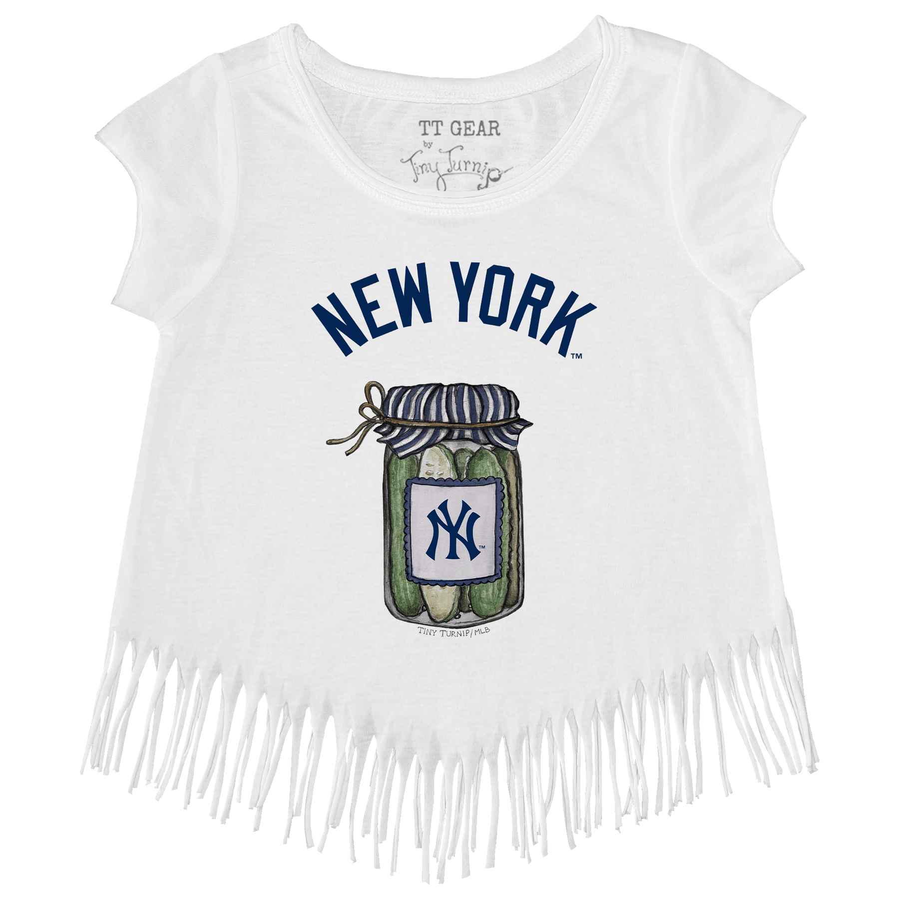 New York Yankees Pickle Jar Fringe Tee