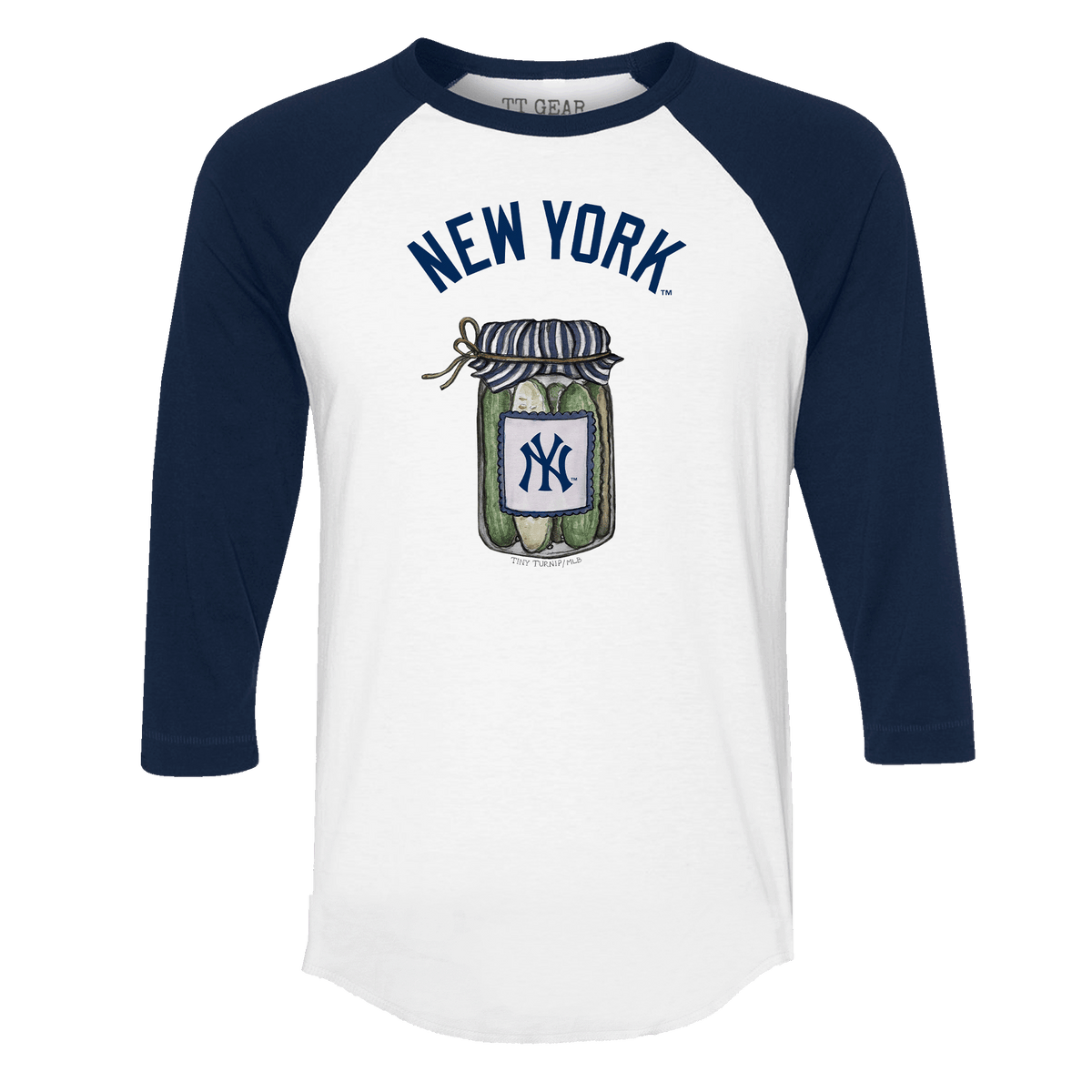 New York Yankees Pickle Jar 3/4 Navy Blue Sleeve Raglan