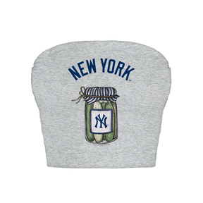 New York Yankees Pickle Jar Crop Tube Top