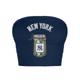 New York Yankees Pickle Jar Crop Tube Top