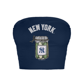 New York Yankees Pickle Jar Crop Tube Top
