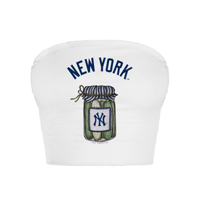 New York Yankees Pickle Jar Crop Tube Top