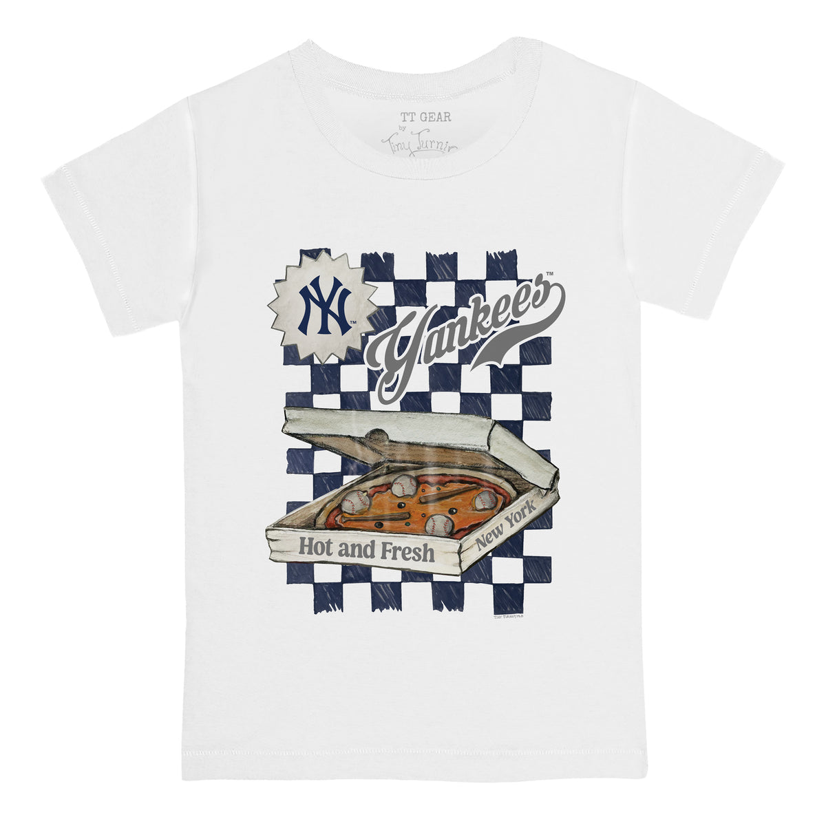New York Yankees Pizza Tee Shirt– Tiny Turnip