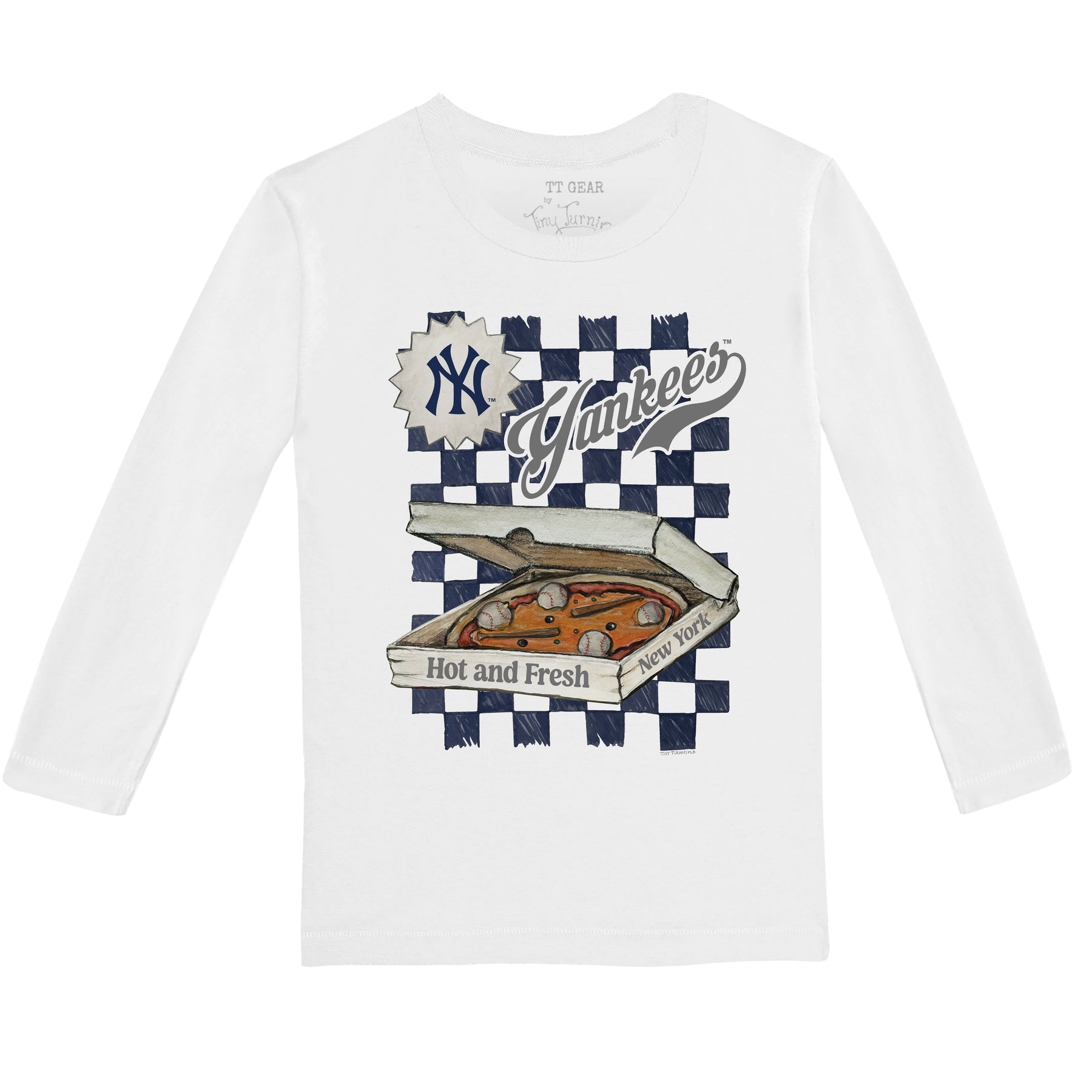 New York Yankees Pizza Long-Sleeve Tee Shirt