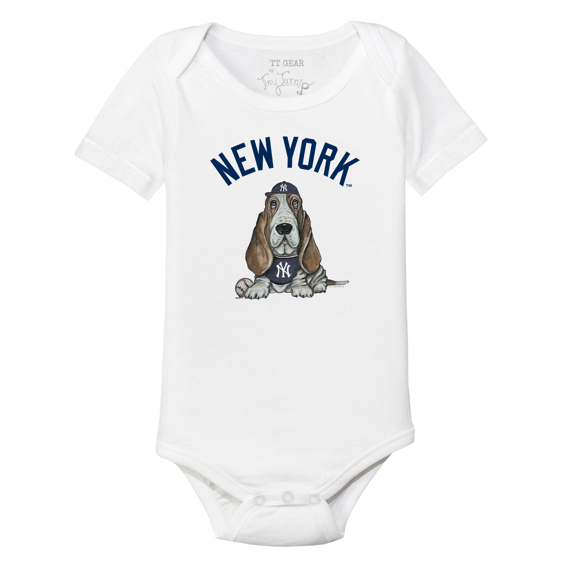 New York Yankees Puddy Short Sleeve Snapper - Tiny Turnip