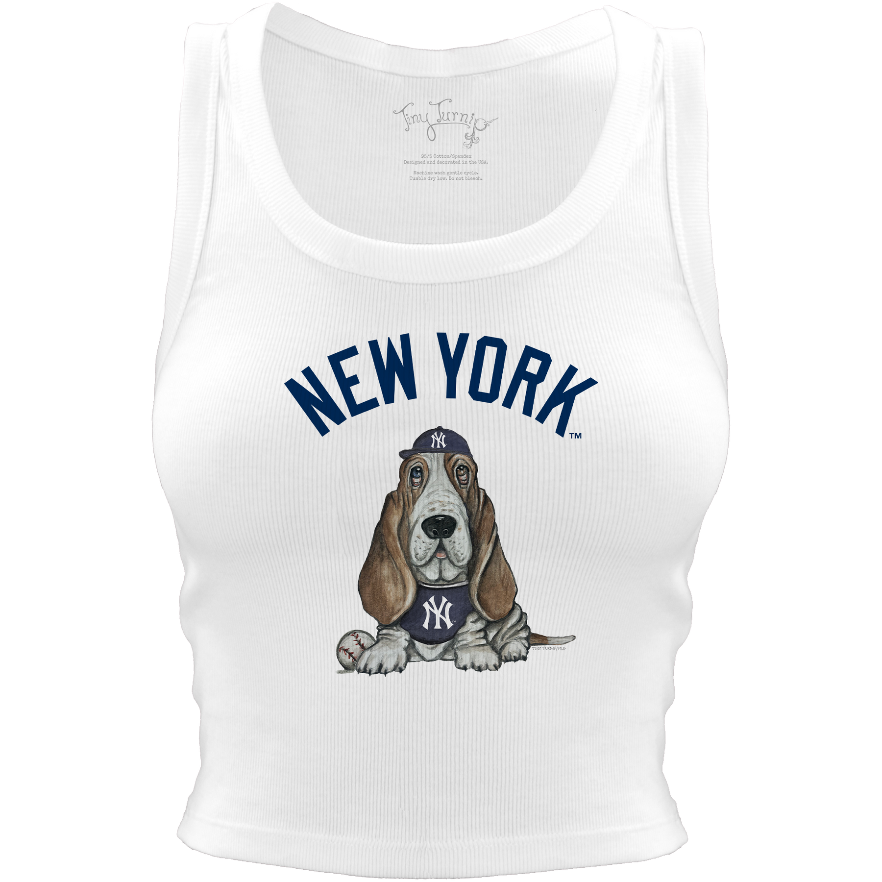 New York Yankees Puddy Crop Tank - Tiny Turnip