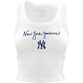 New York Yankees Logo Script Crop Tank - Tiny Turnip