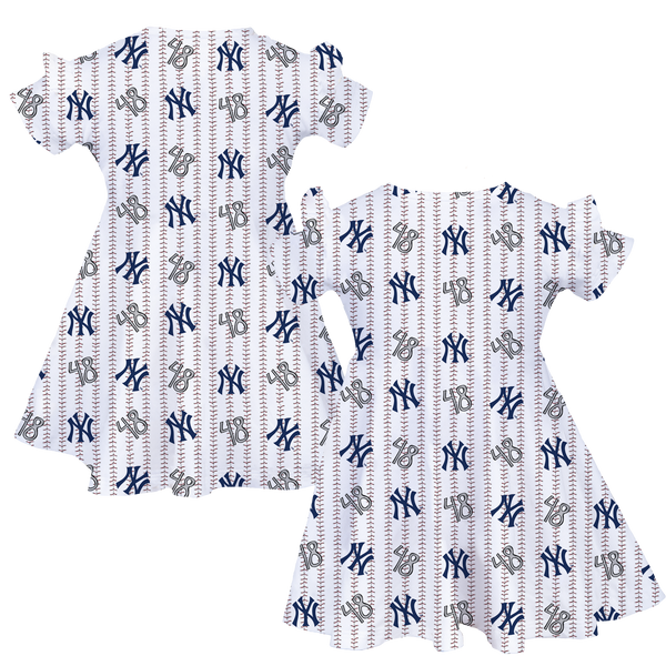 VIP MLB Signature Stitch w/ Number, Logo - Molly Dress - Tiny Turnip