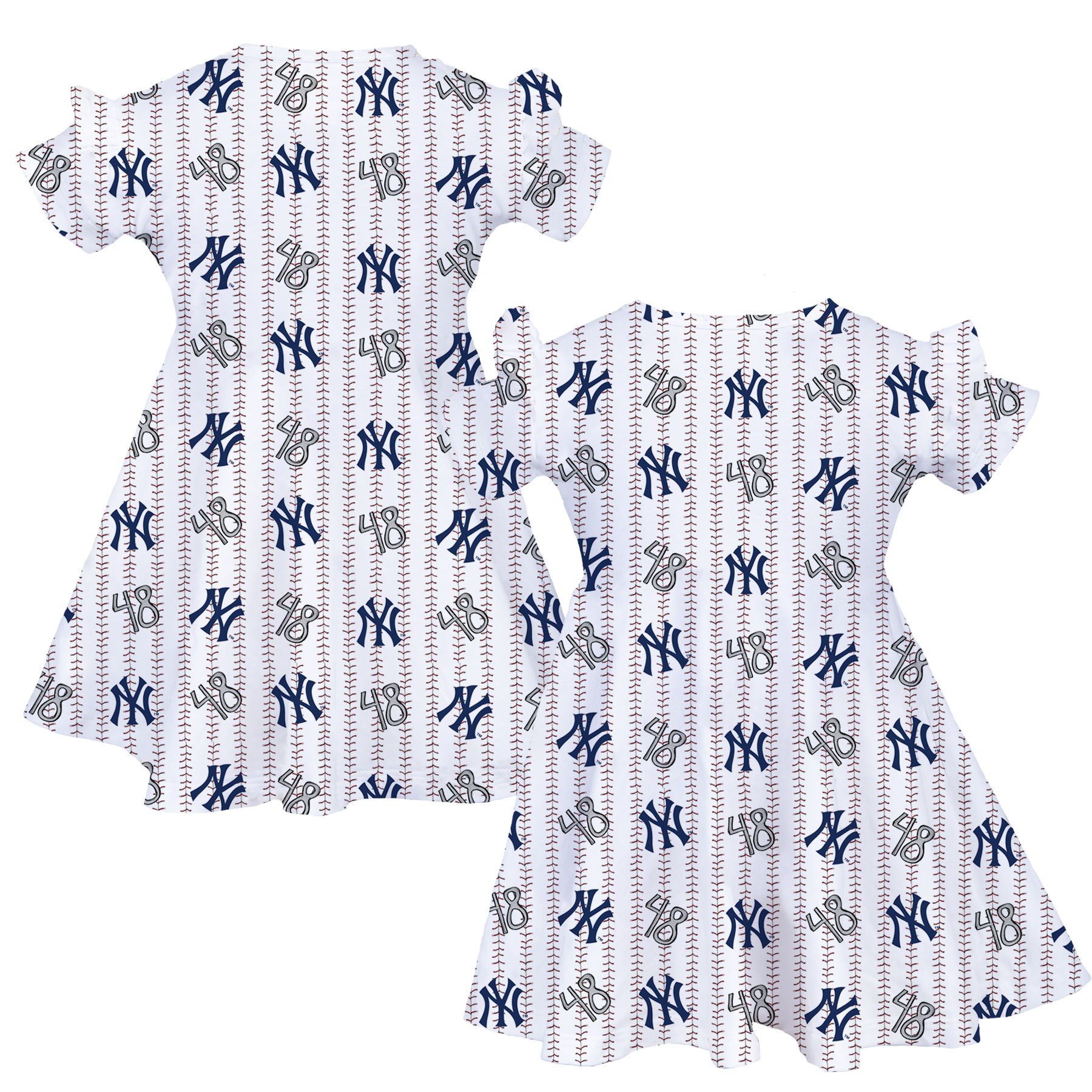 VIP MLB Signature Stitch w/ Number, Logo - Molly Dress - Tiny Turnip