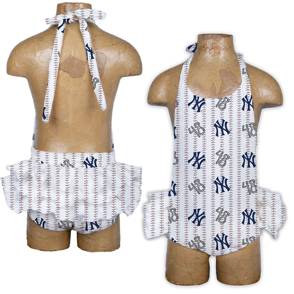 VIP MLB Signature Stitch w/ Number, Logo - Ruffle Romper - Tiny Turnip