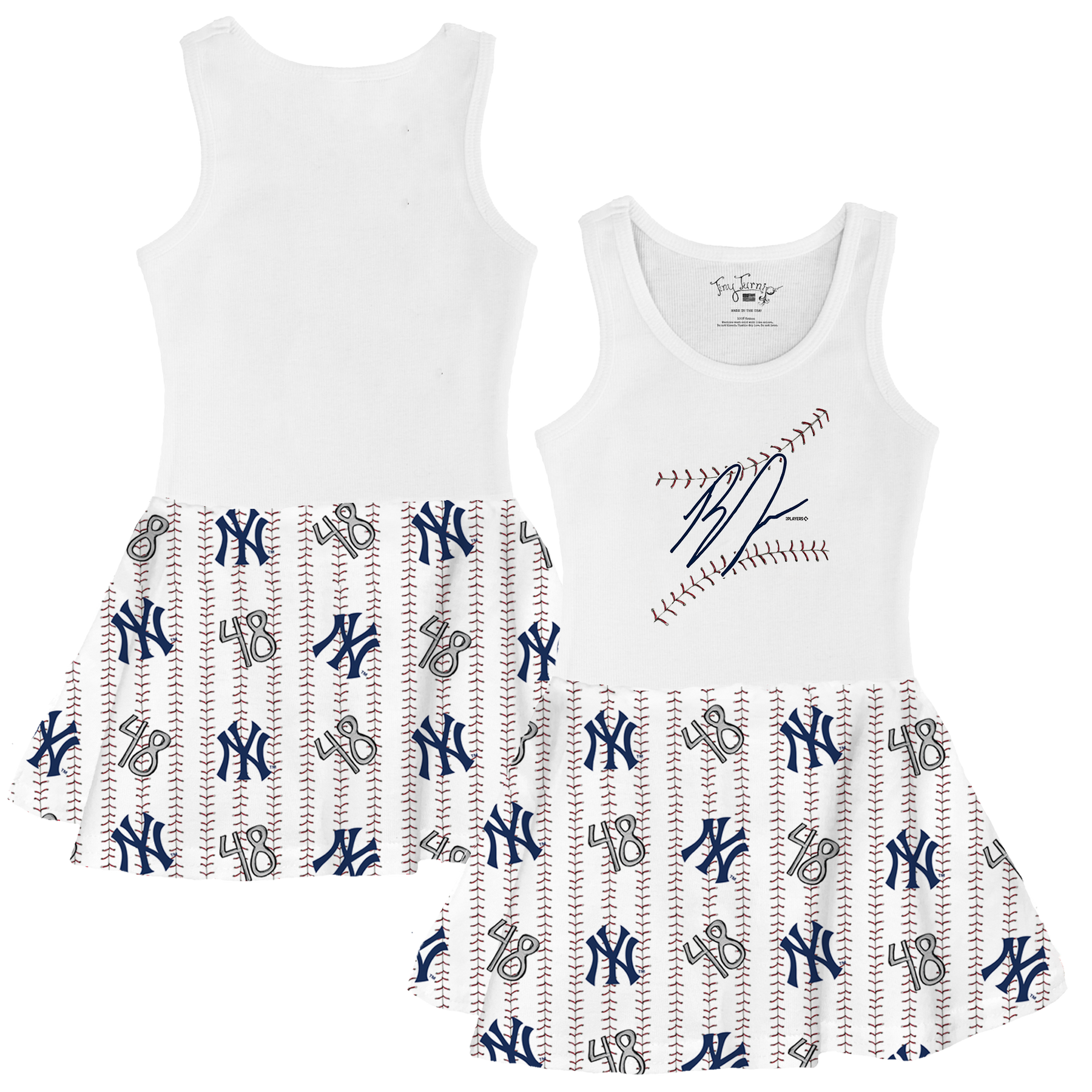 VIP MLB Signature Stitch w/ Number, Logo - Tank Swing Dress - Tiny Turnip