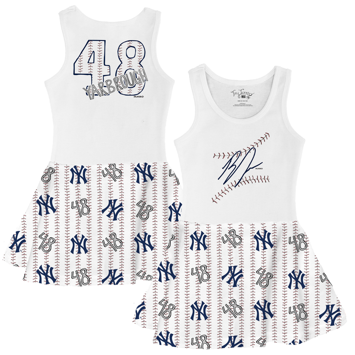 VIP MLB Signature Stitch w/ Number, Logo - Tank Swing Dress - Tiny Turnip