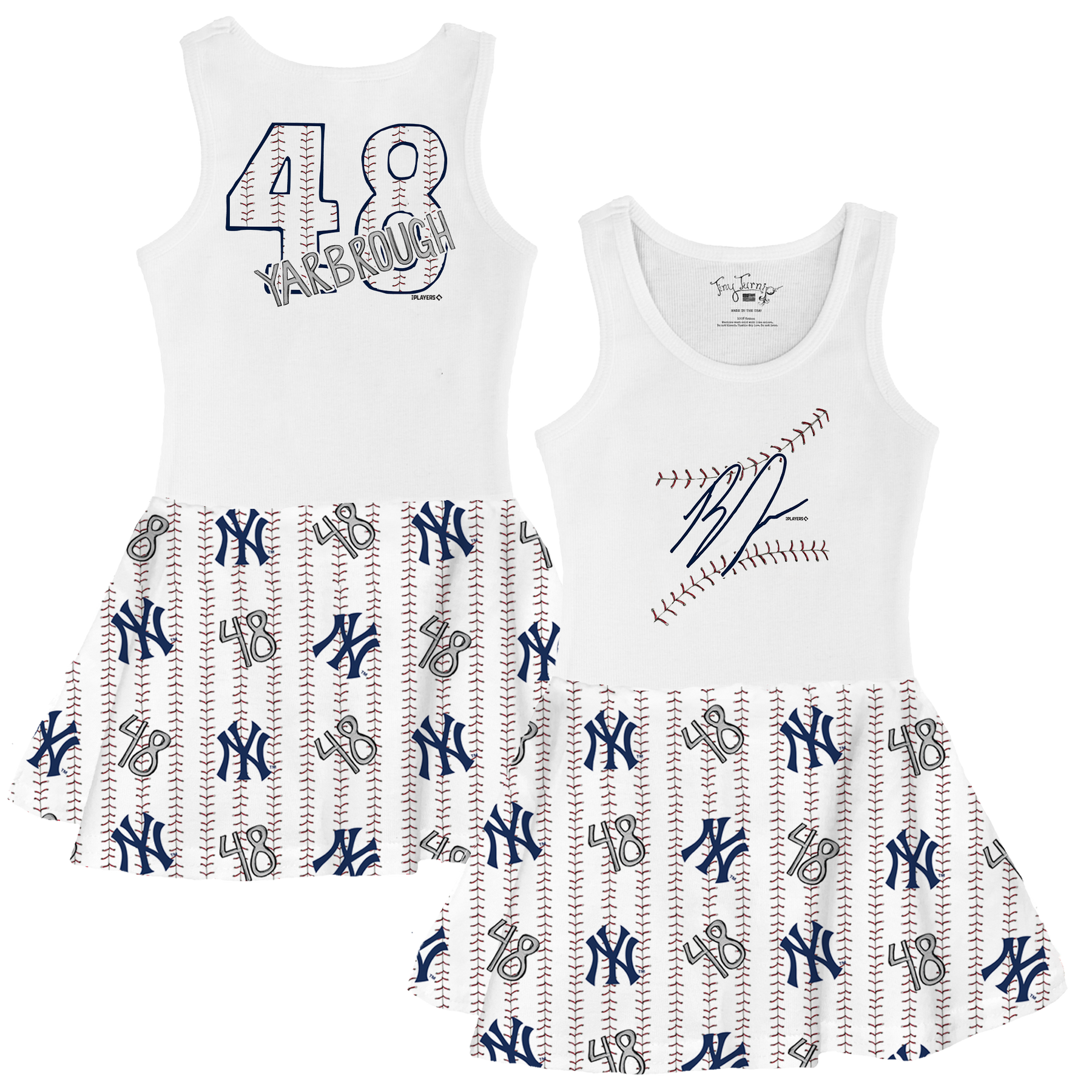 VIP MLB Signature Stitch w/ Number, Logo - Tank Swing Dress - Tiny Turnip