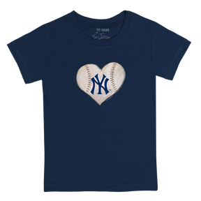 New York Yankees Stitched Heart Kid's Tee Shirt - Tiny Turnip
