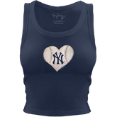 New York Yankees Baseball Heart Crop Tank