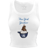 New York Yankees Sundae Helmet Crop Tank - Tiny Turnip