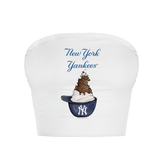 New York Yankees Sundae Helmet Crop Tube Top - Tiny Turnip
