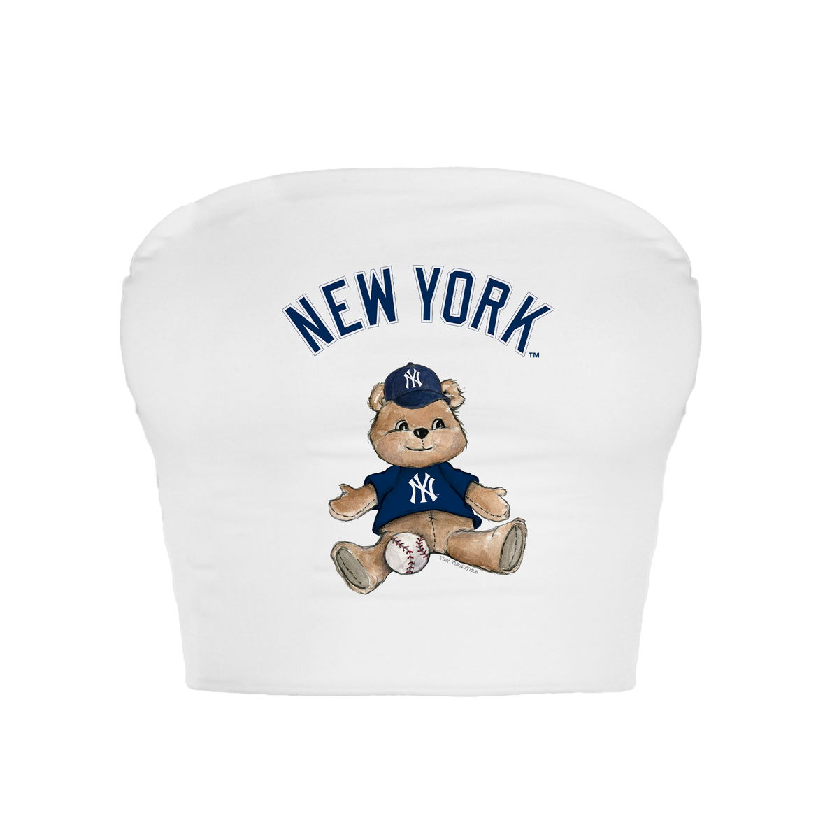 New York Yankees Teddy Crop Tube Top– Tiny Turnip