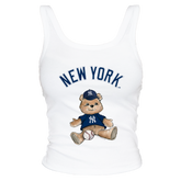 New York Yankees Teddy Ribbed Tank - Tiny Turnip