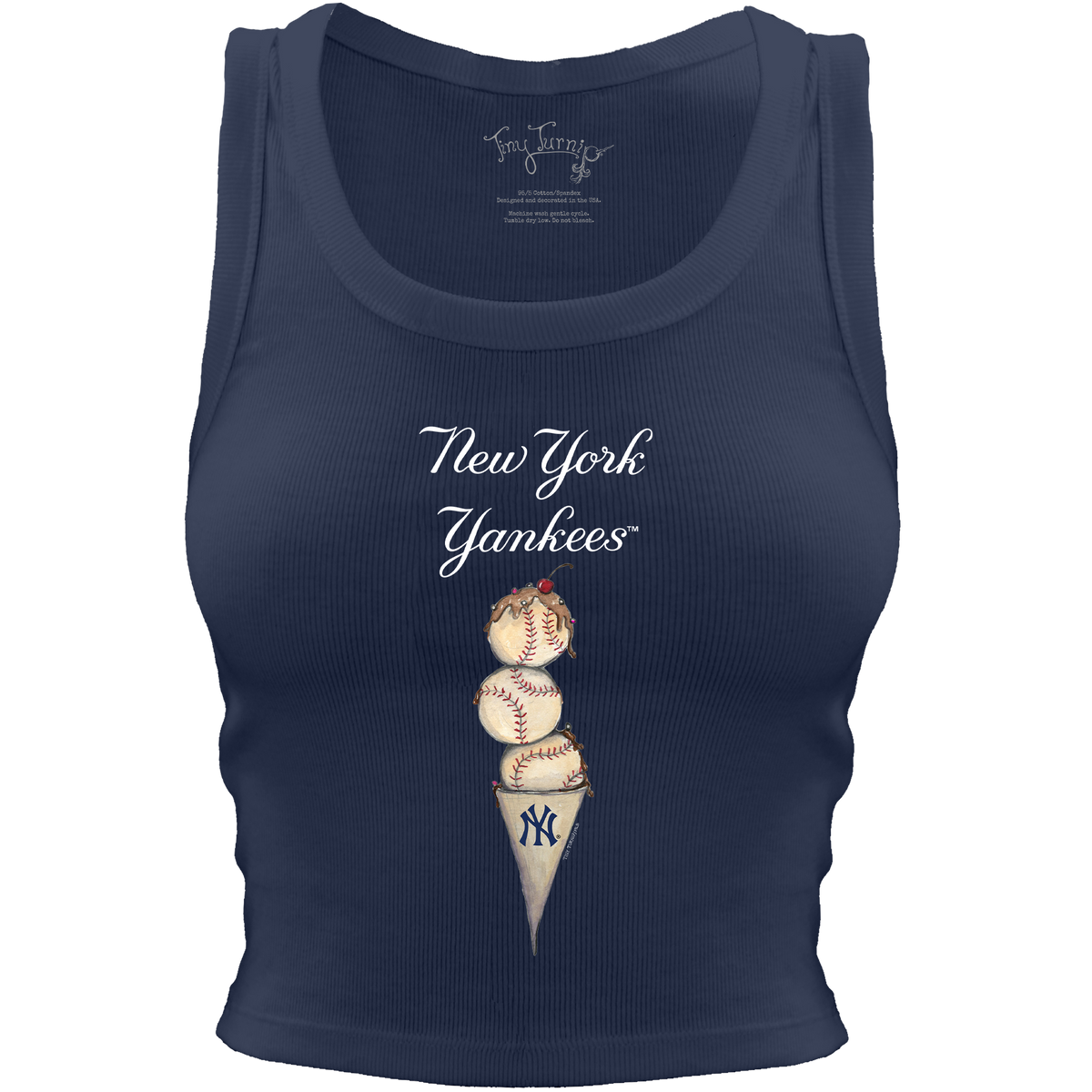 New York Yankees Triple Scoop Crop Tank– Tiny Turnip
