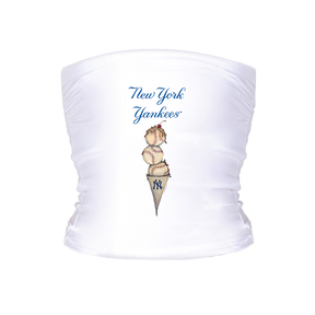 New York Yankees Triple Scoop Tube Top - Tiny Turnip