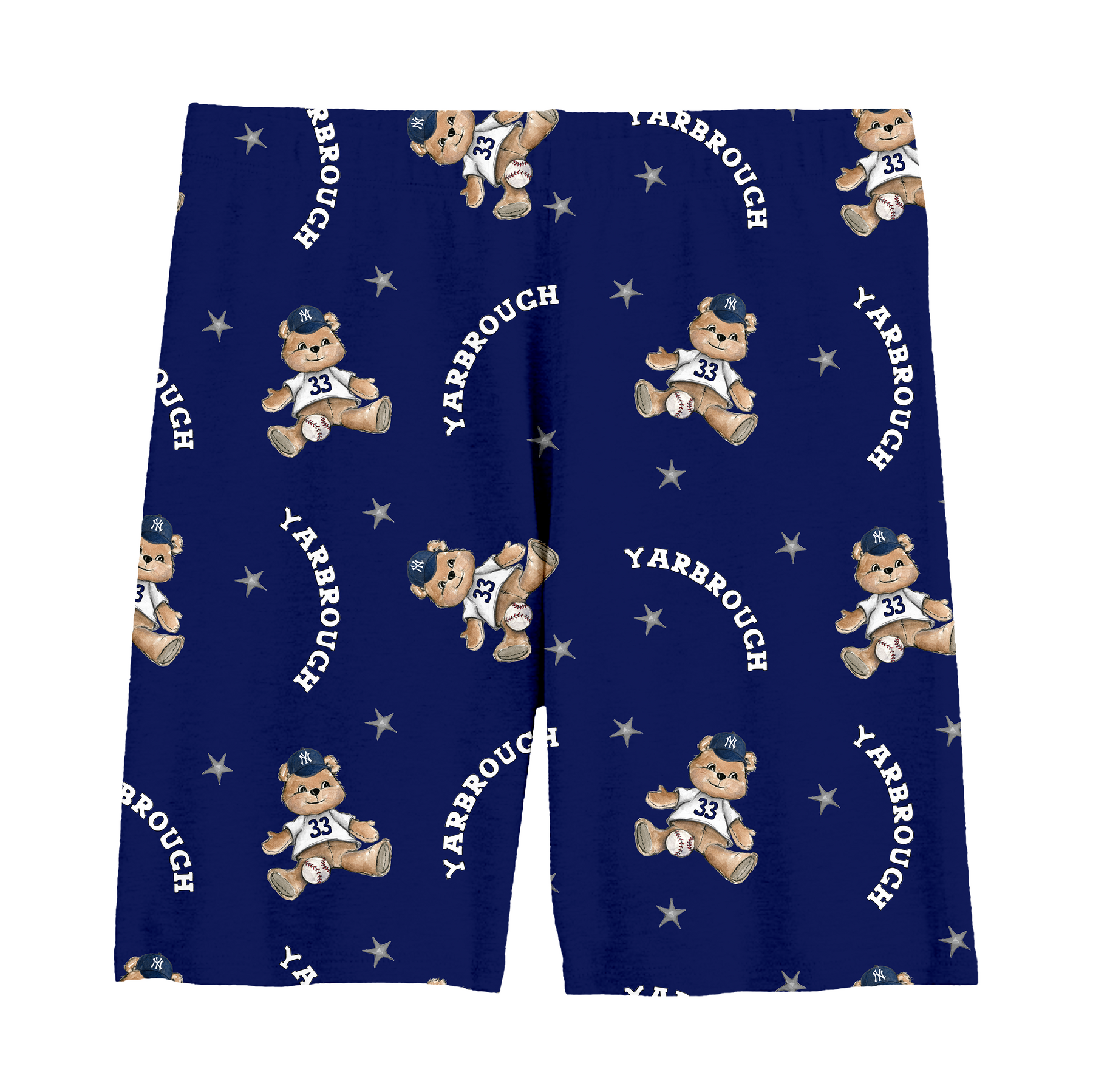 Teddy w/ Name, Number - Girl Shorts - Tiny Turnip