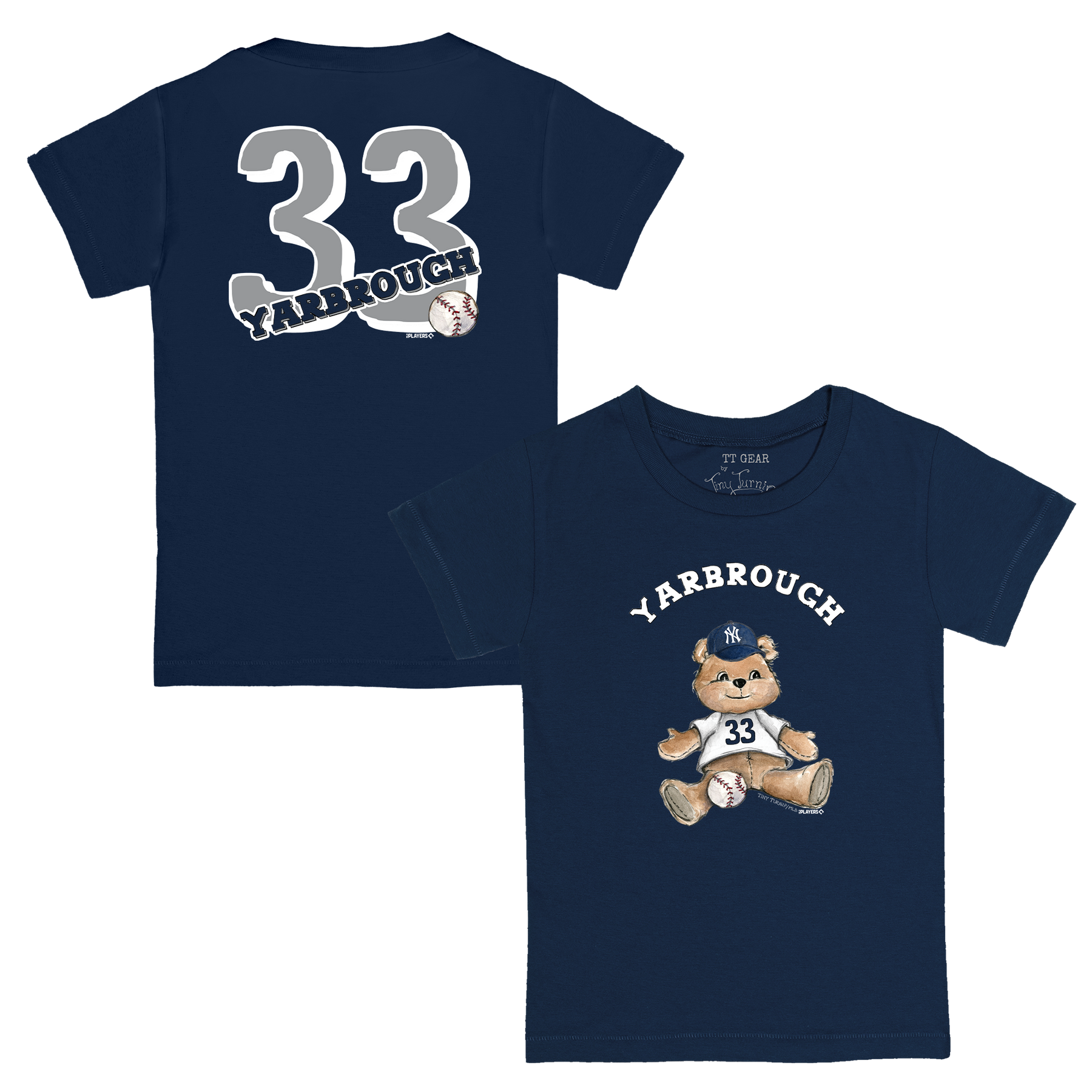 Teddy w/ Name, Number - Kid's Tee Shirt - Tiny Turnip
