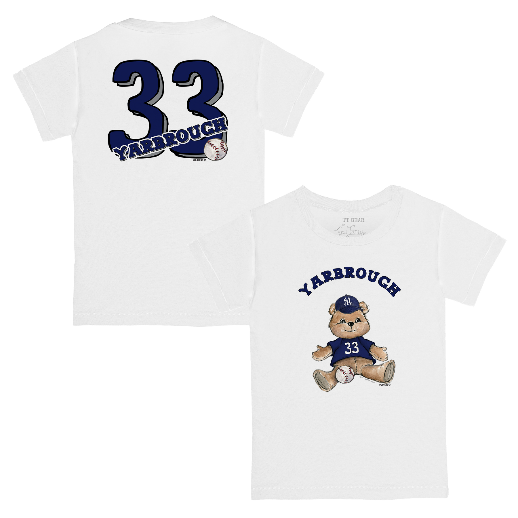 Teddy w/ Name, Number - Kid's Tee Shirt - Tiny Turnip