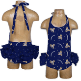 Teddy w/ Name, Number - Ruffle Romper - Tiny Turnip