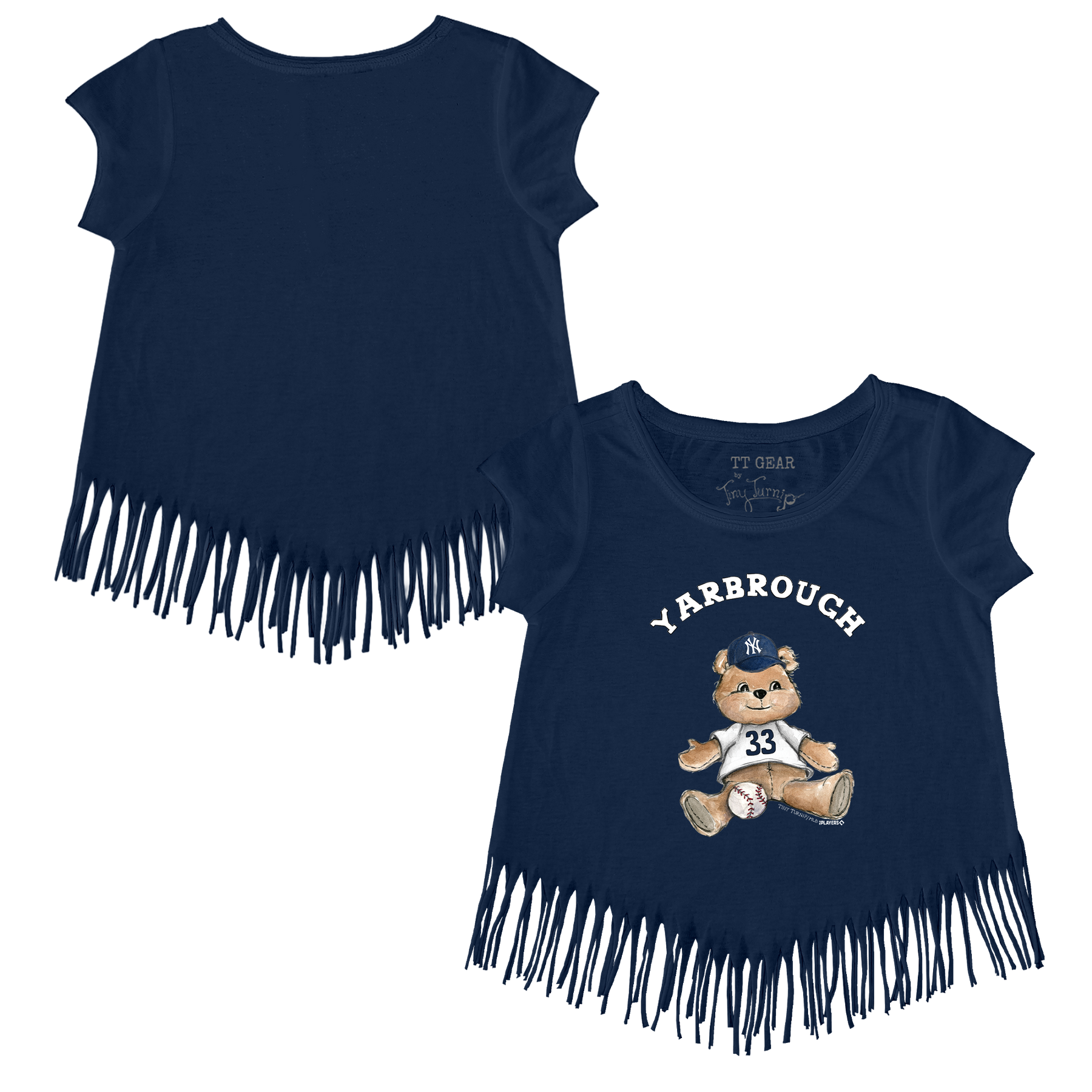 VIP MLB MLB Teddy w/ Name, Number - Fringe Tee - Tiny Turnip
