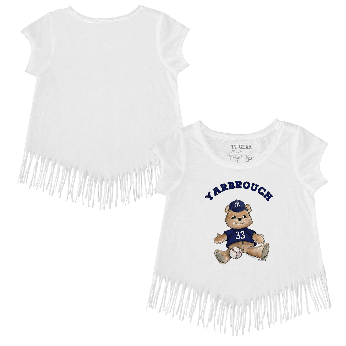 VIP MLB MLB Teddy w/ Name, Number - Fringe Tee - Tiny Turnip