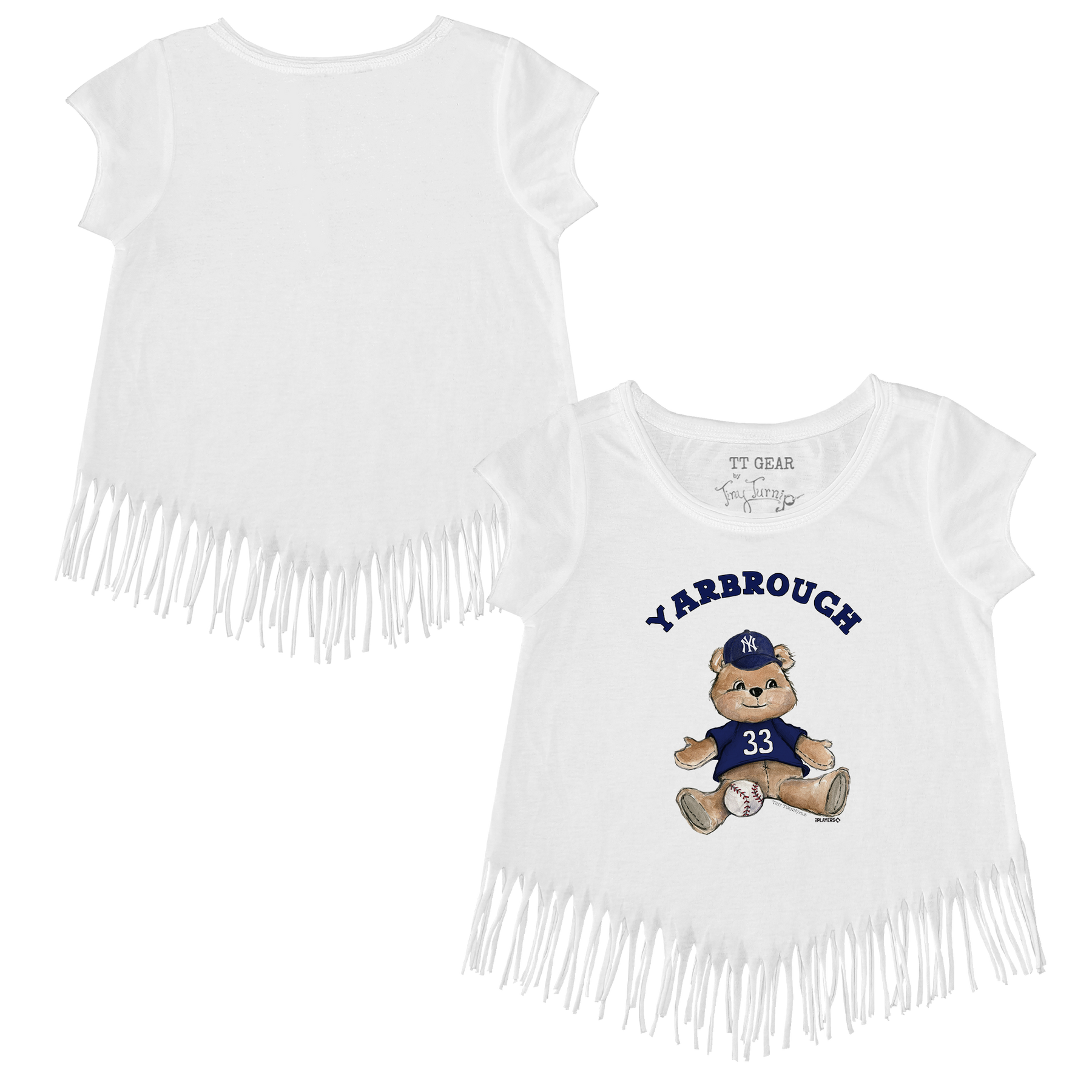 VIP MLB MLB Teddy w/ Name, Number - Fringe Tee - Tiny Turnip