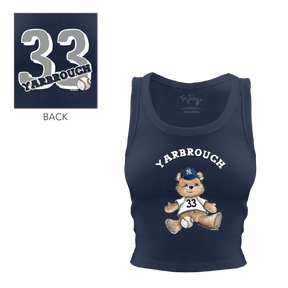 Teddy w/ Name, Number - Crop Tank - Tiny Turnip