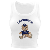 VIP MLB Teddy w/ Name, Number - Crop Tank - Tiny Turnip