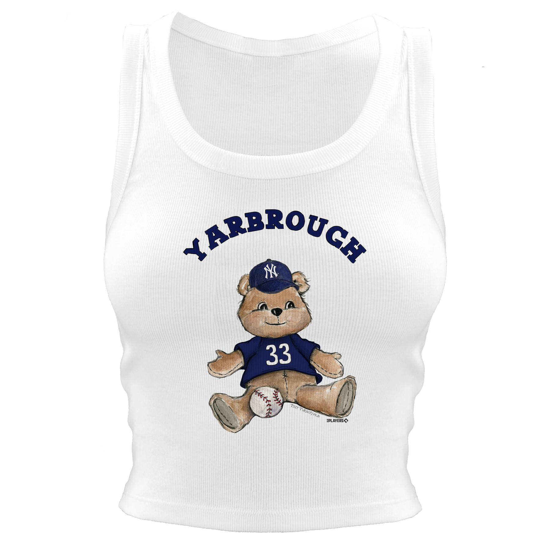 VIP MLB Teddy w/ Name, Number - Crop Tank - Tiny Turnip