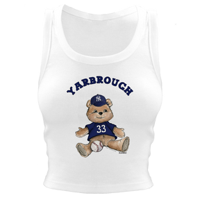 VIP MLB Teddy w/ Name, Number - Crop Tank - Tiny Turnip