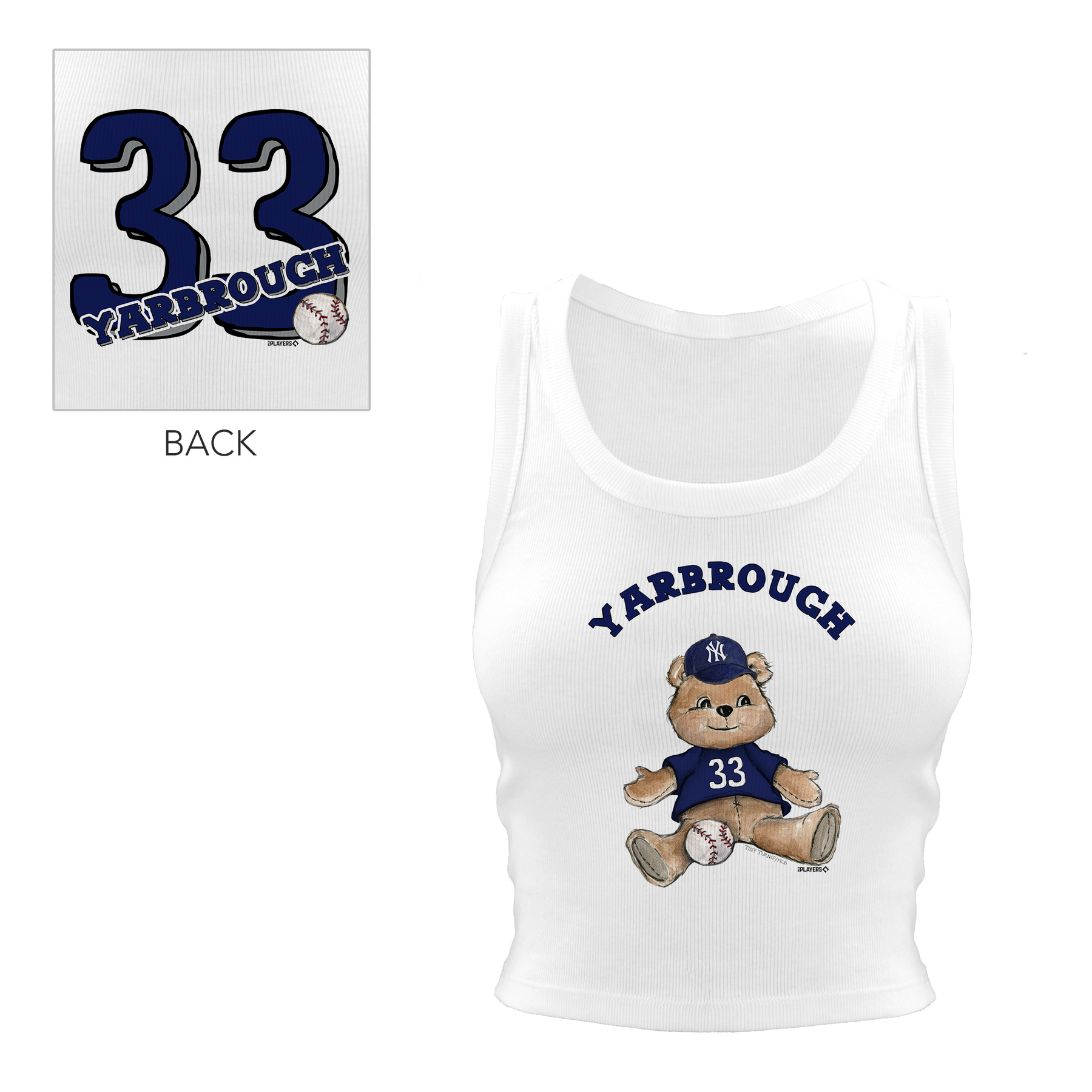 Teddy w/ Name, Number - Crop Tank - Tiny Turnip