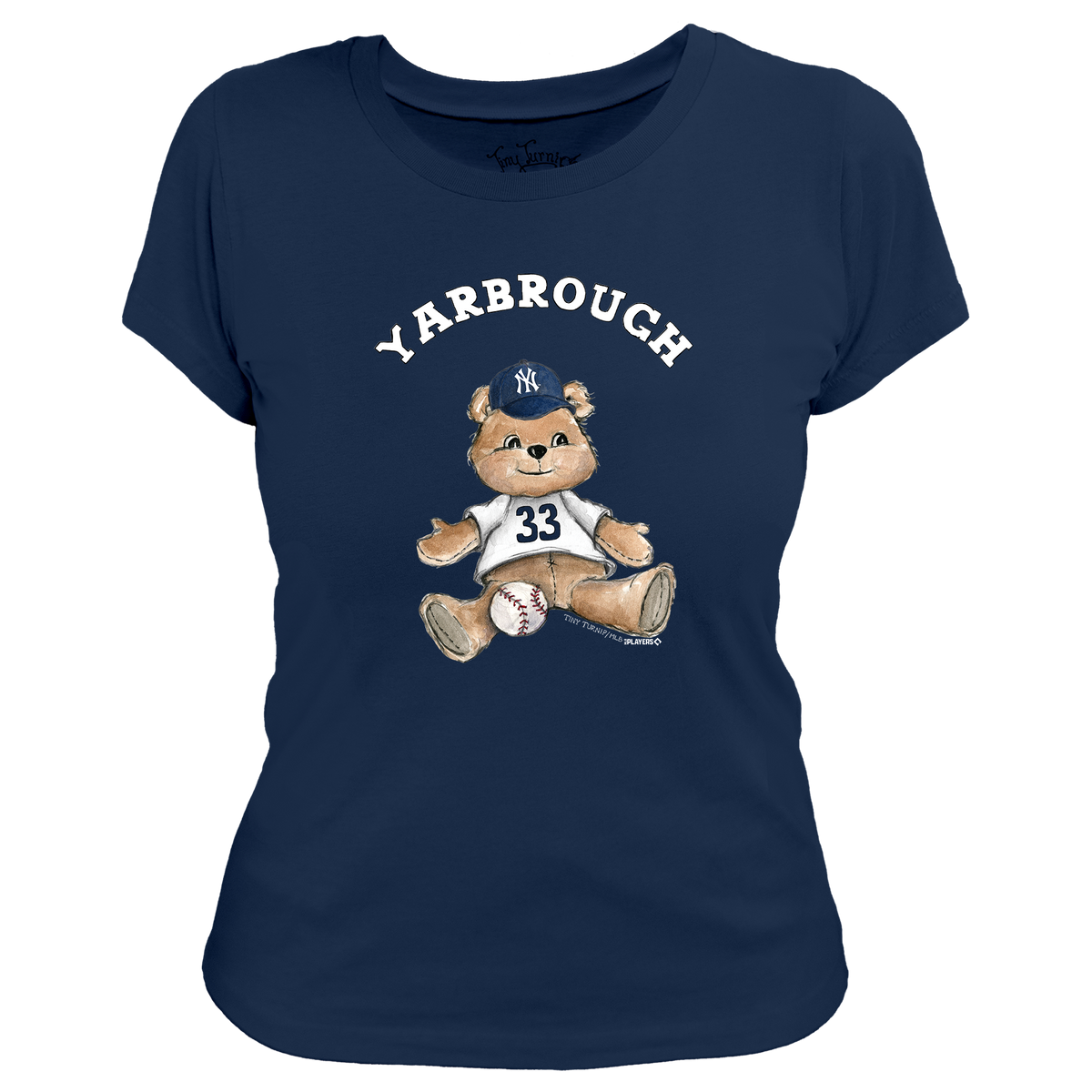VIP MLB Teddy w/ Name, Number - Women's Tee Shirt - Tiny Turnip