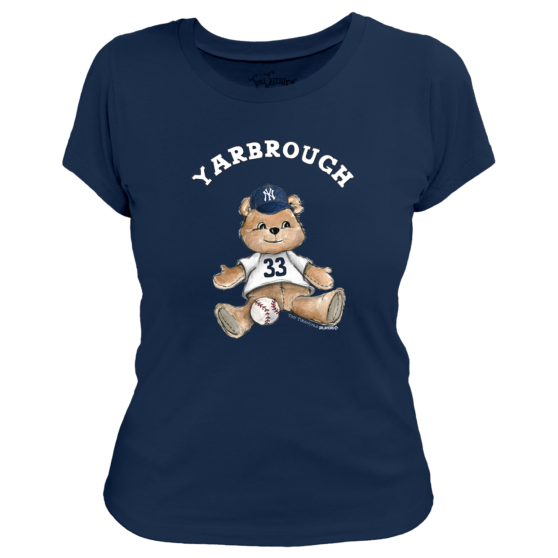 VIP MLB Teddy w/ Name, Number - Women's Tee Shirt - Tiny Turnip