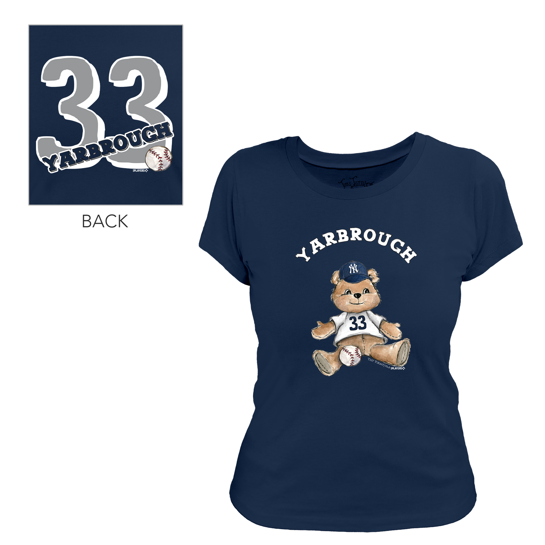 Teddy w/ Name, Number - Women's Tee Shirt - Tiny Turnip