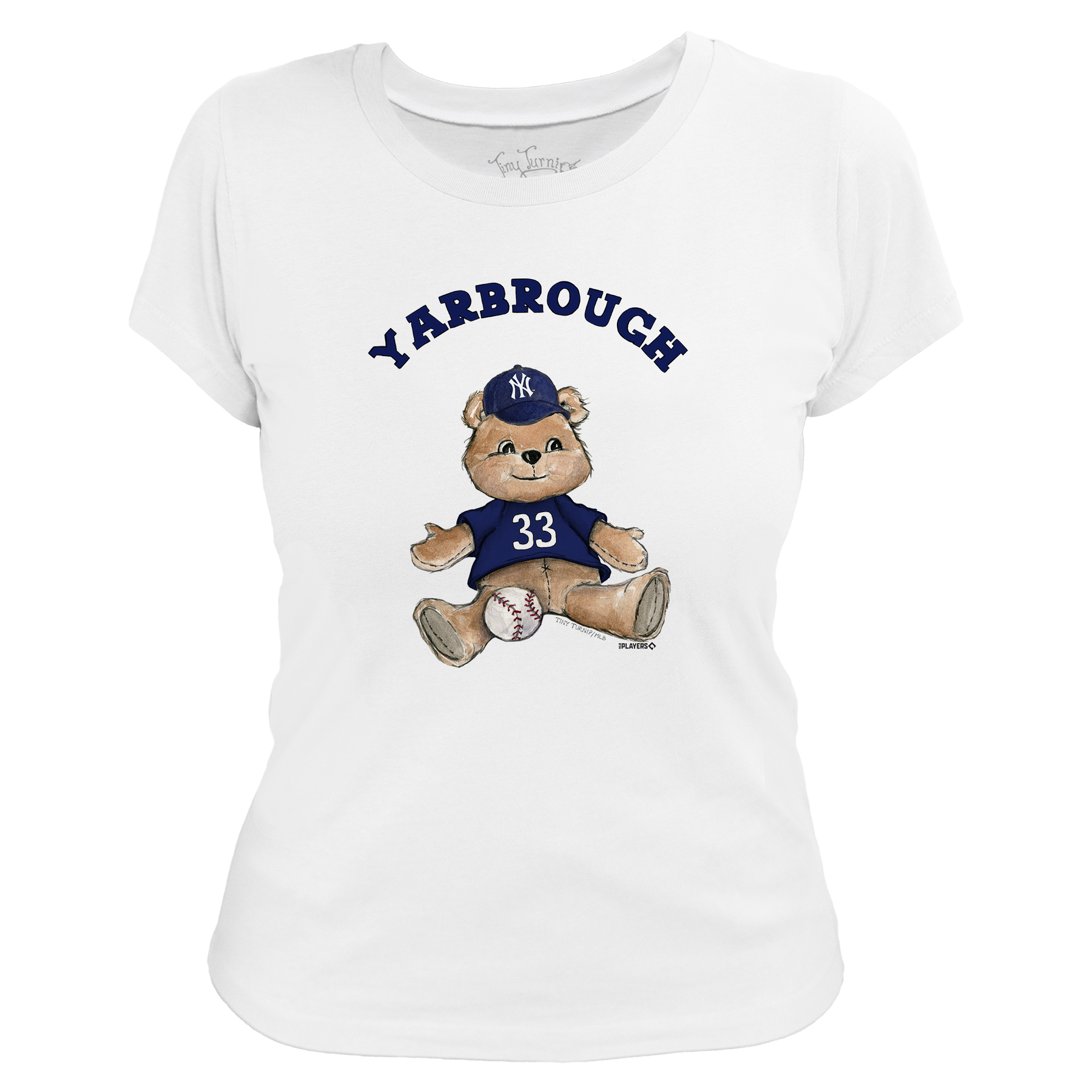 VIP MLB Teddy w/ Name, Number - Women's Tee Shirt - Tiny Turnip