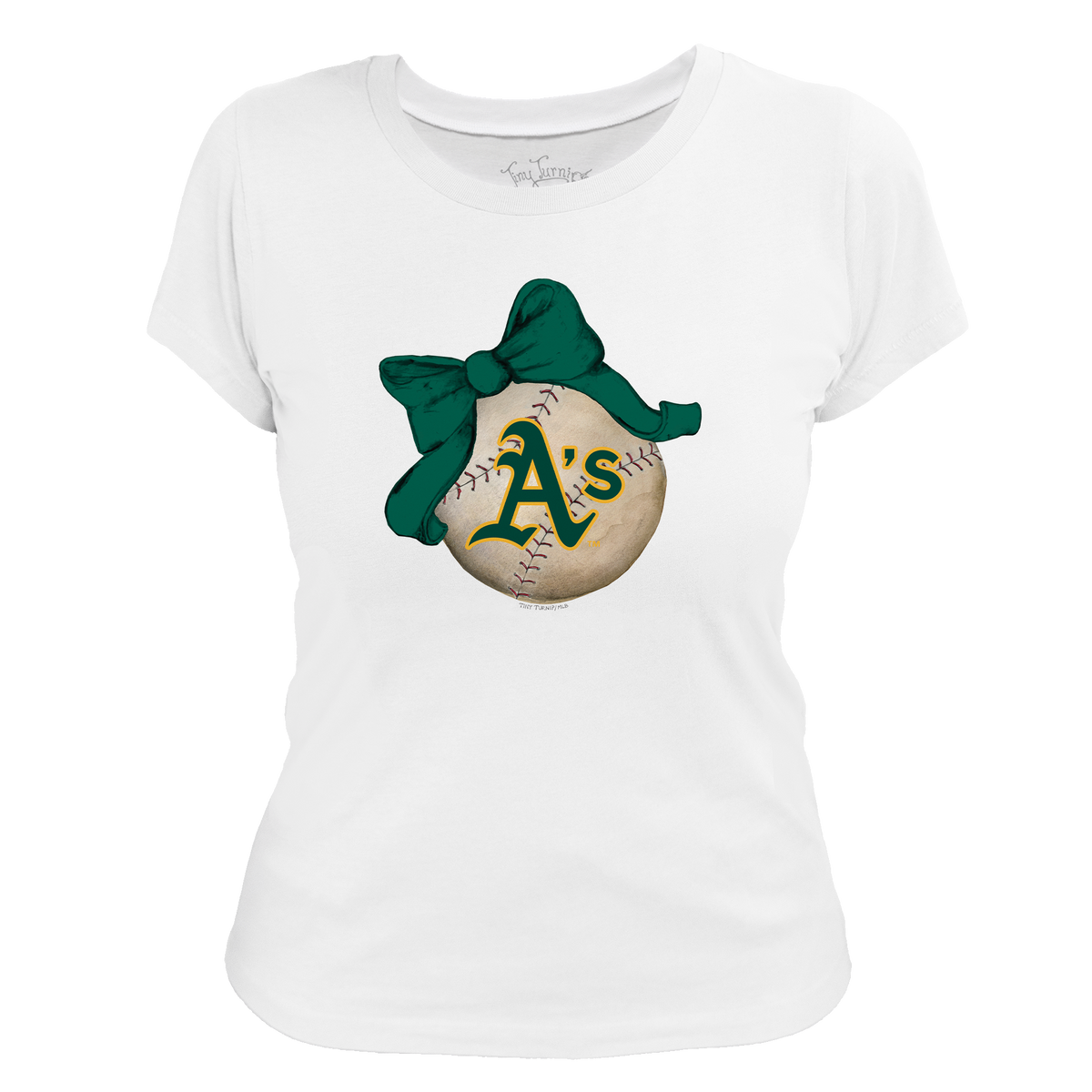 Oakland Athletics Baseball Bow Tee Shirt